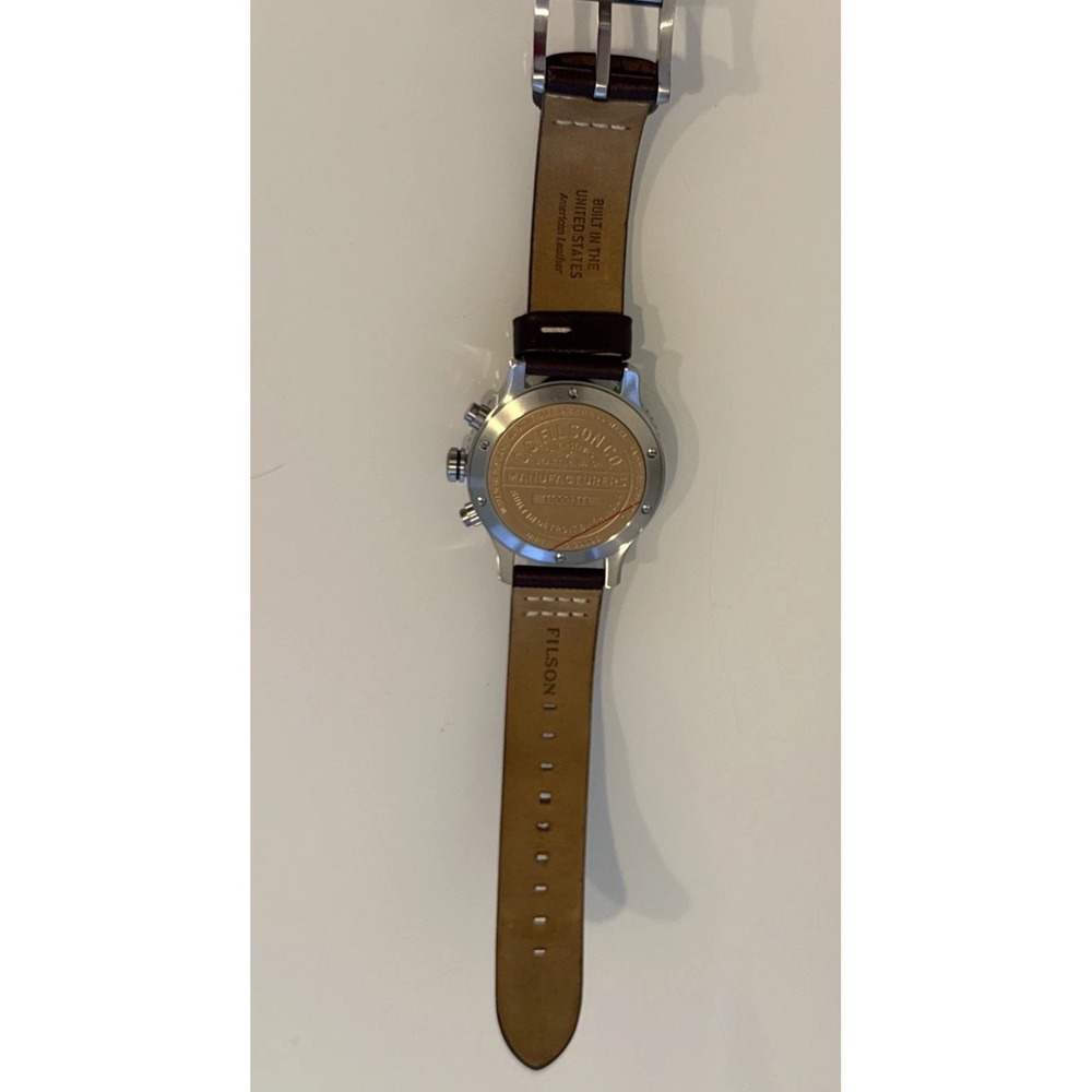 Filson Mackinaw Argonite 5030 Quartz Chronograph 43mm Stainless Steel Watch NIB - Picture 6 of 9